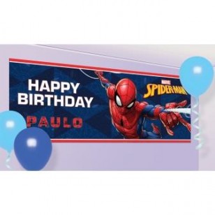 Spider-man Large Personalisable Banner